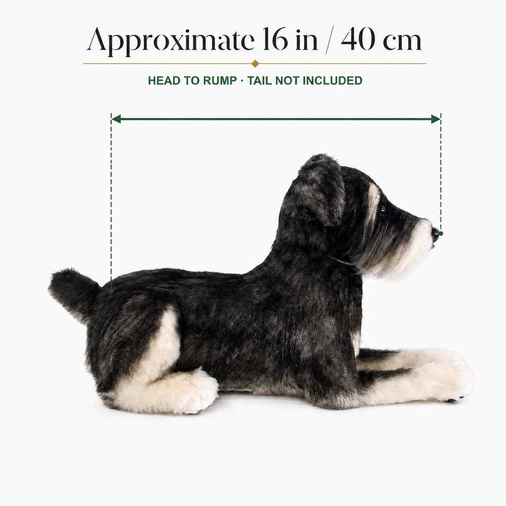 Ready-Made Miniature Schnauzer Plush - size guide