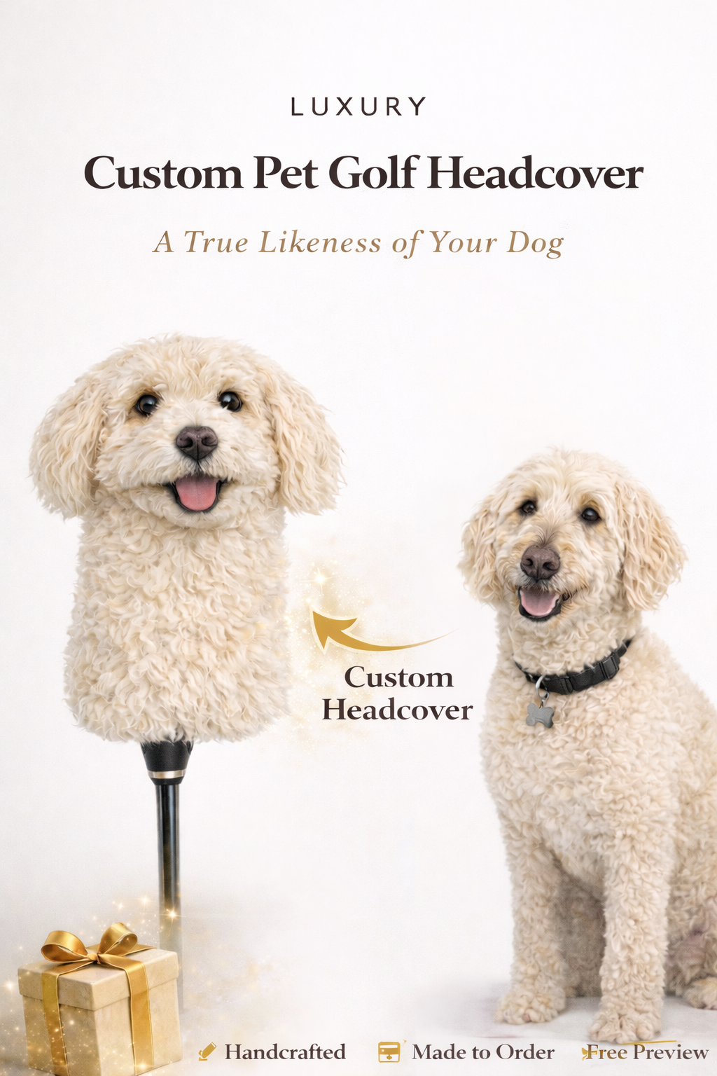 DragonMoss - custom Plush Golf Cover From the Photos of Your Pet
