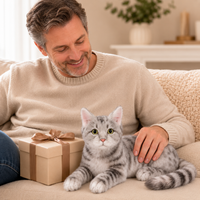 Ready-Made Gray Cat Plush gallery image 4