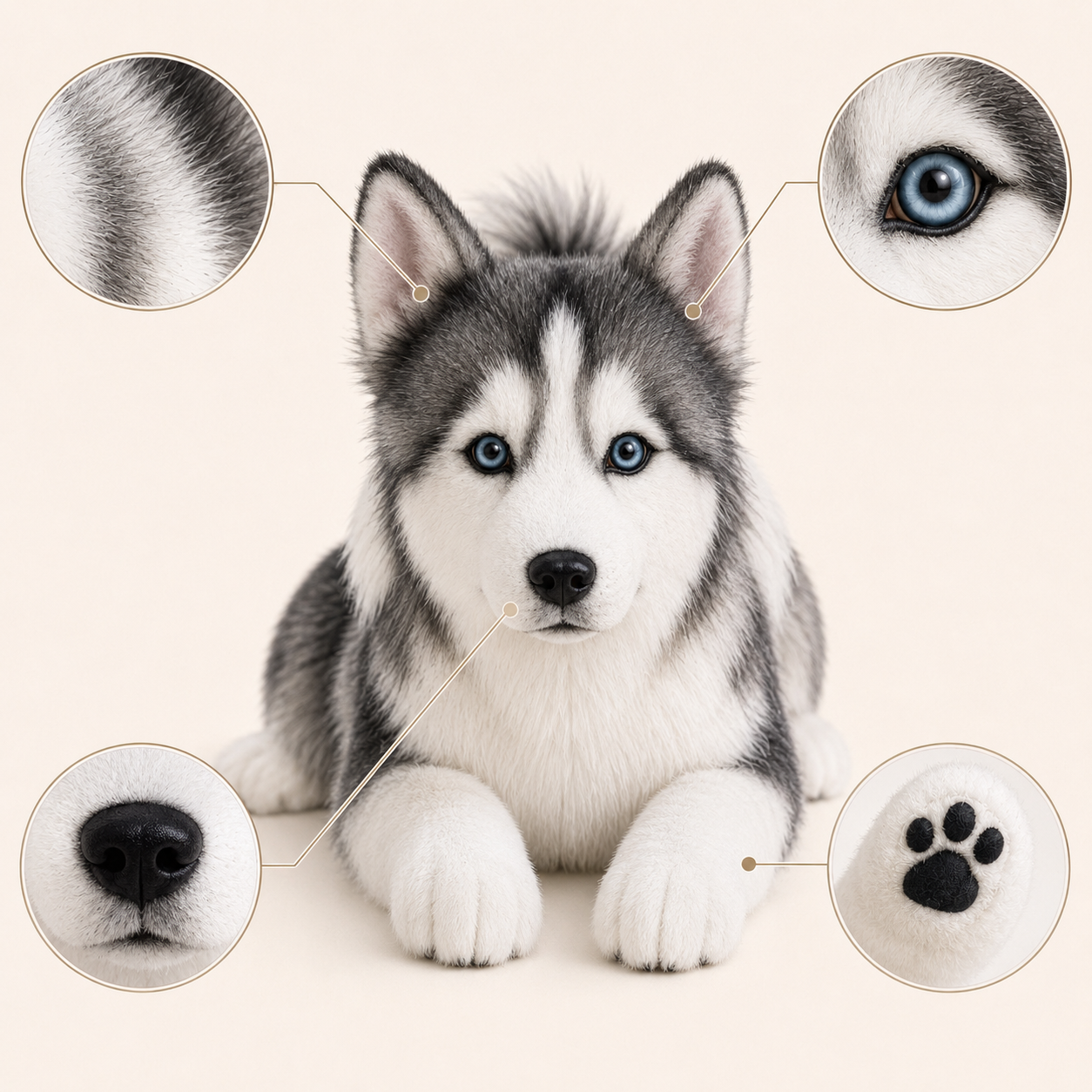 Ready-Made Siberian Husky Plush gallery image 5