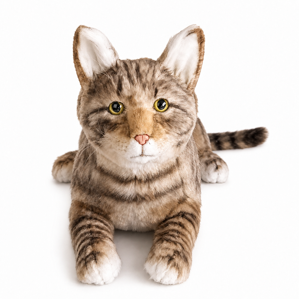 Ready-Made Brown Cat Plush - studio main image
