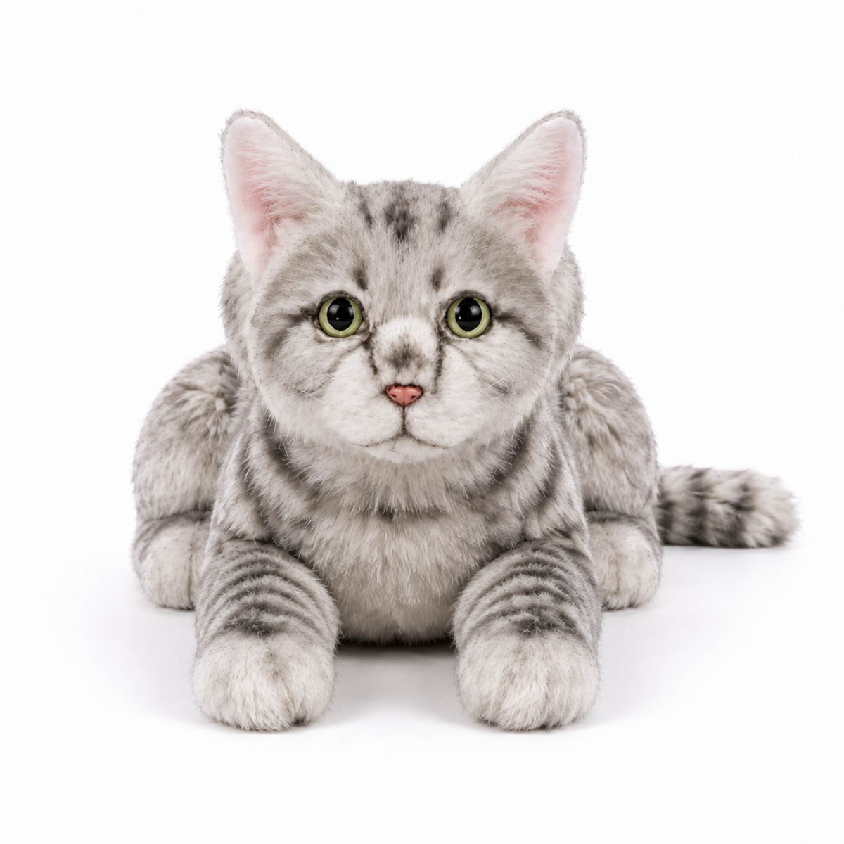 Ready-Made Gray Cat Plush - studio main image