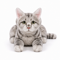 Ready-Made Gray Cat Plush - studio main image