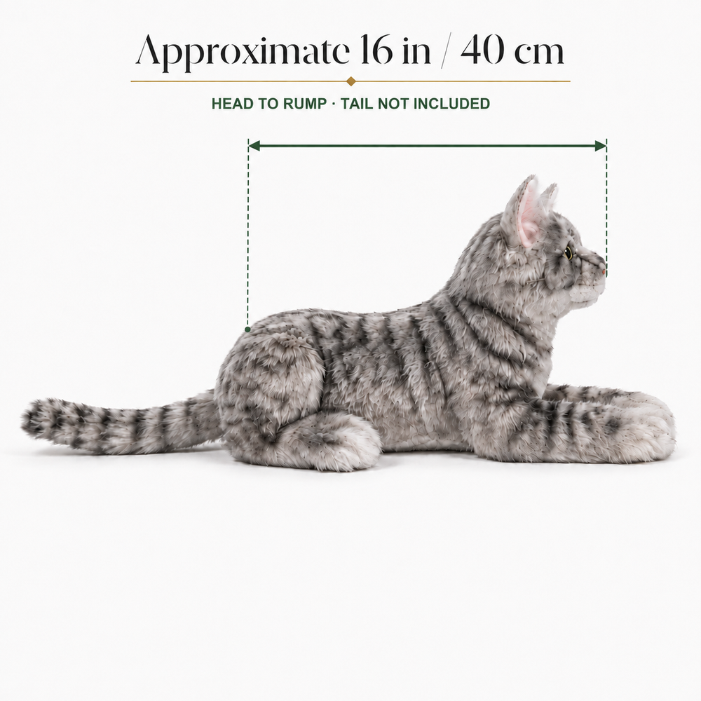 Ready-Made Gray Cat Plush - size guide