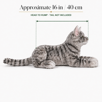 Ready-Made Gray Cat Plush - size guide