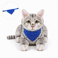 Ready-Made Gray Cat Plush - blue bandana