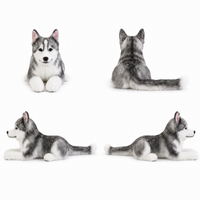 Ready-Made Siberian Husky Plush - front, back and side views