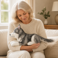 Ready-Made Siberian Husky Plush - held for companionship