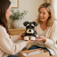 Ready-Made Miniature Schnauzer Plush - gift scene