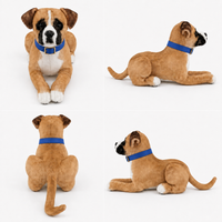 Ready-Made Boxer Plush - blue collar views