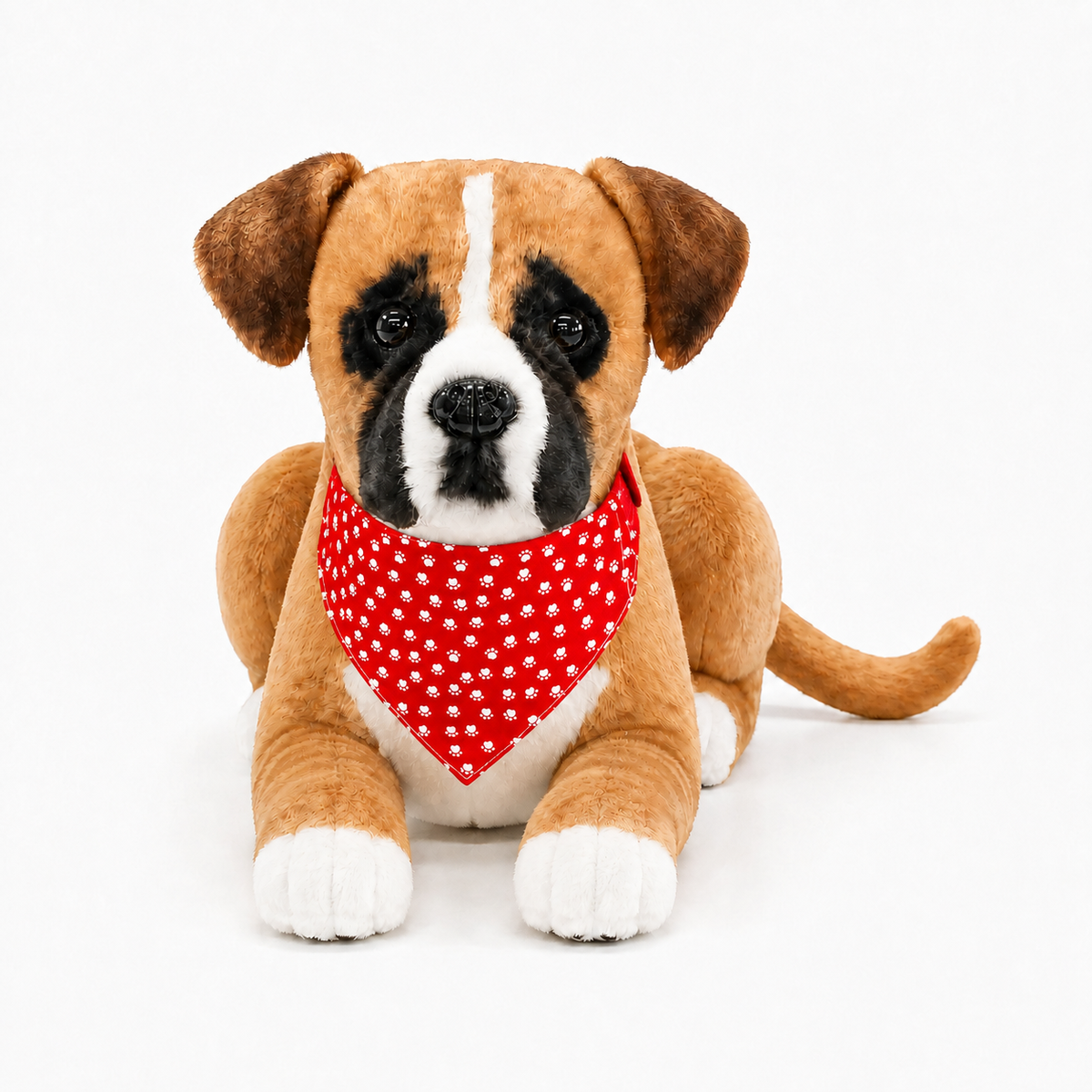 Ready-Made Boxer Plush - red bandana