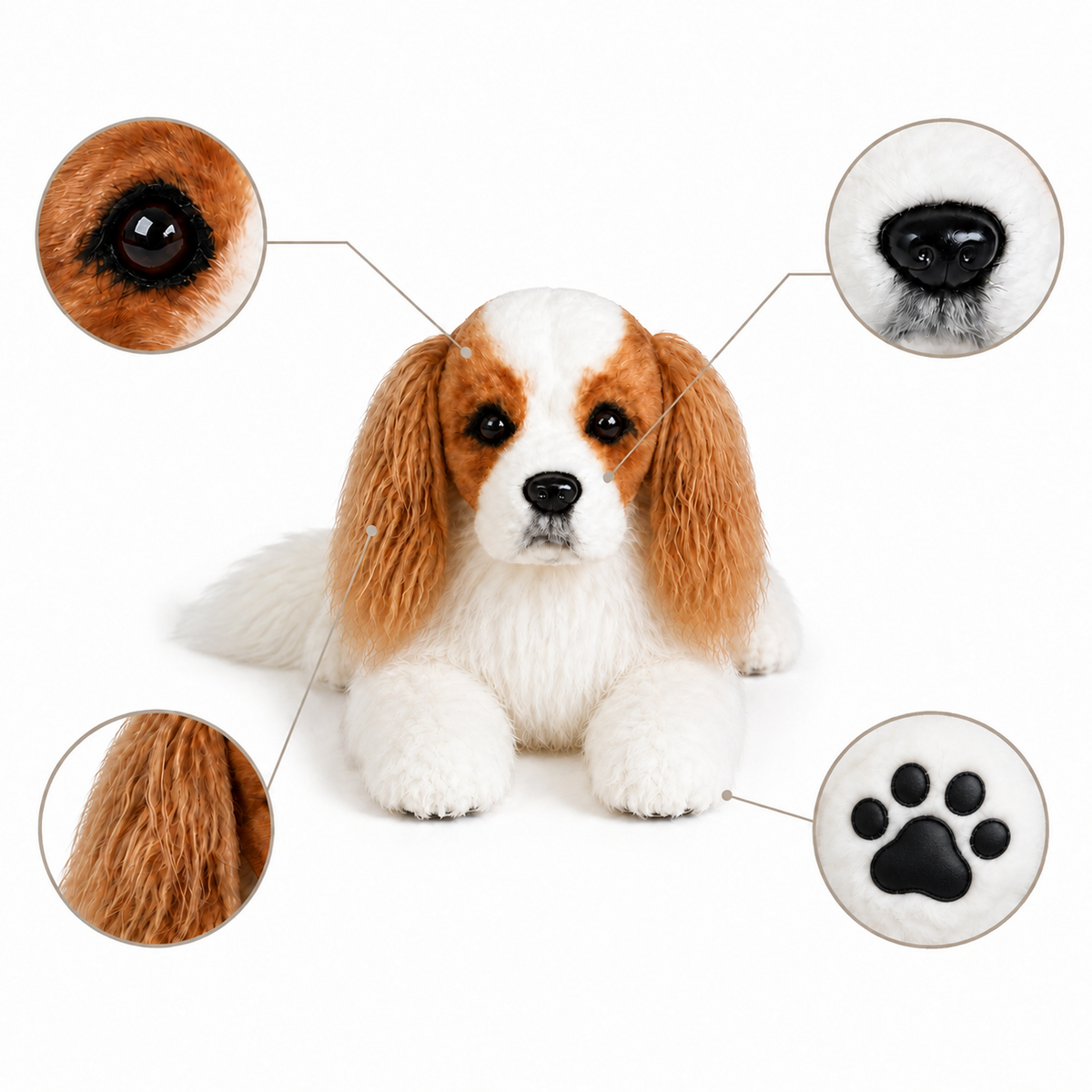 Ready-Made Cavalier King Charles Spaniel Plush - close-up details