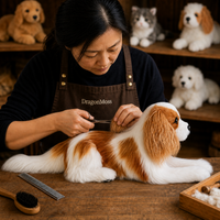 Ready-Made Cavalier King Charles Spaniel Plush - crafting scene