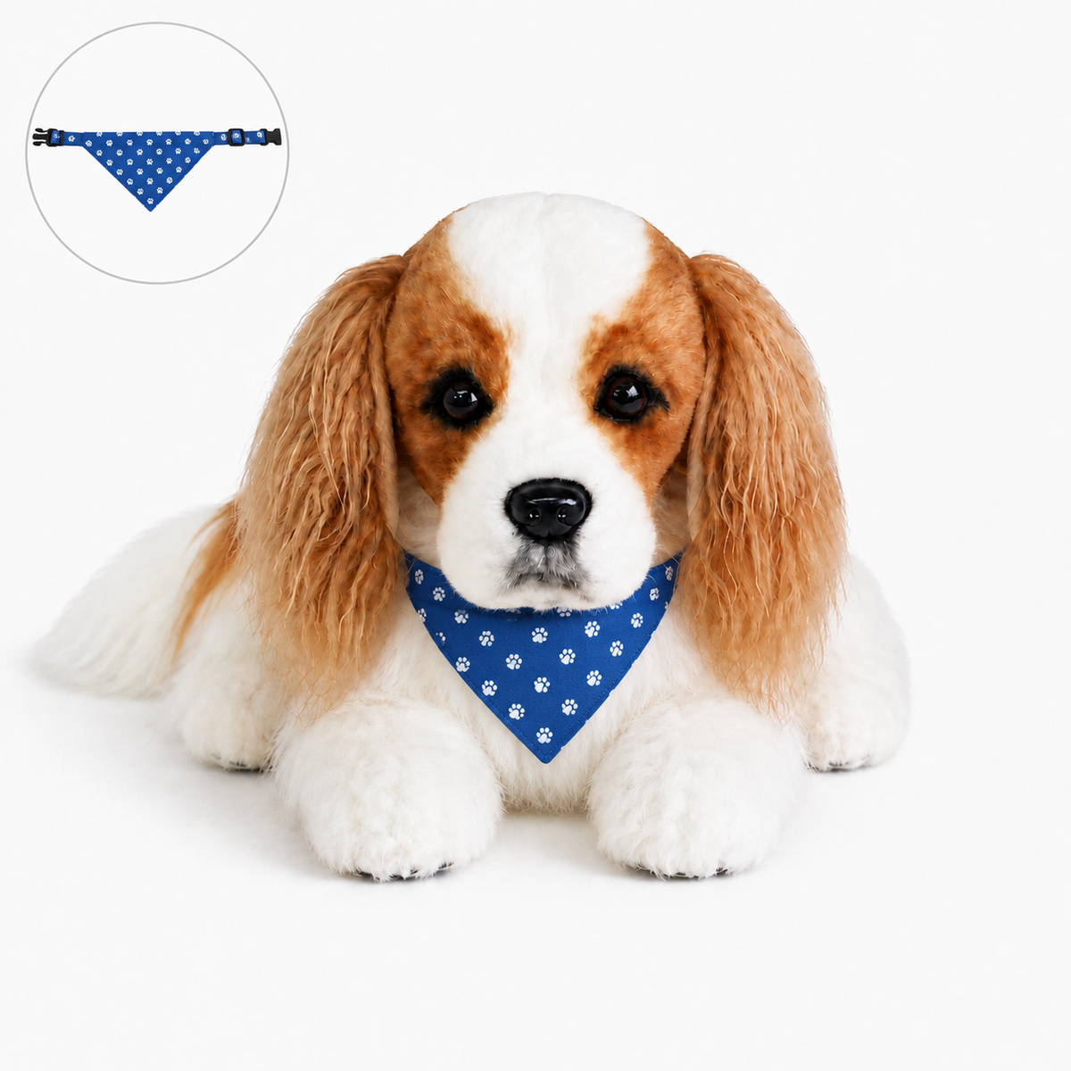 Ready-Made Cavalier King Charles Spaniel Plush - blue bandana
