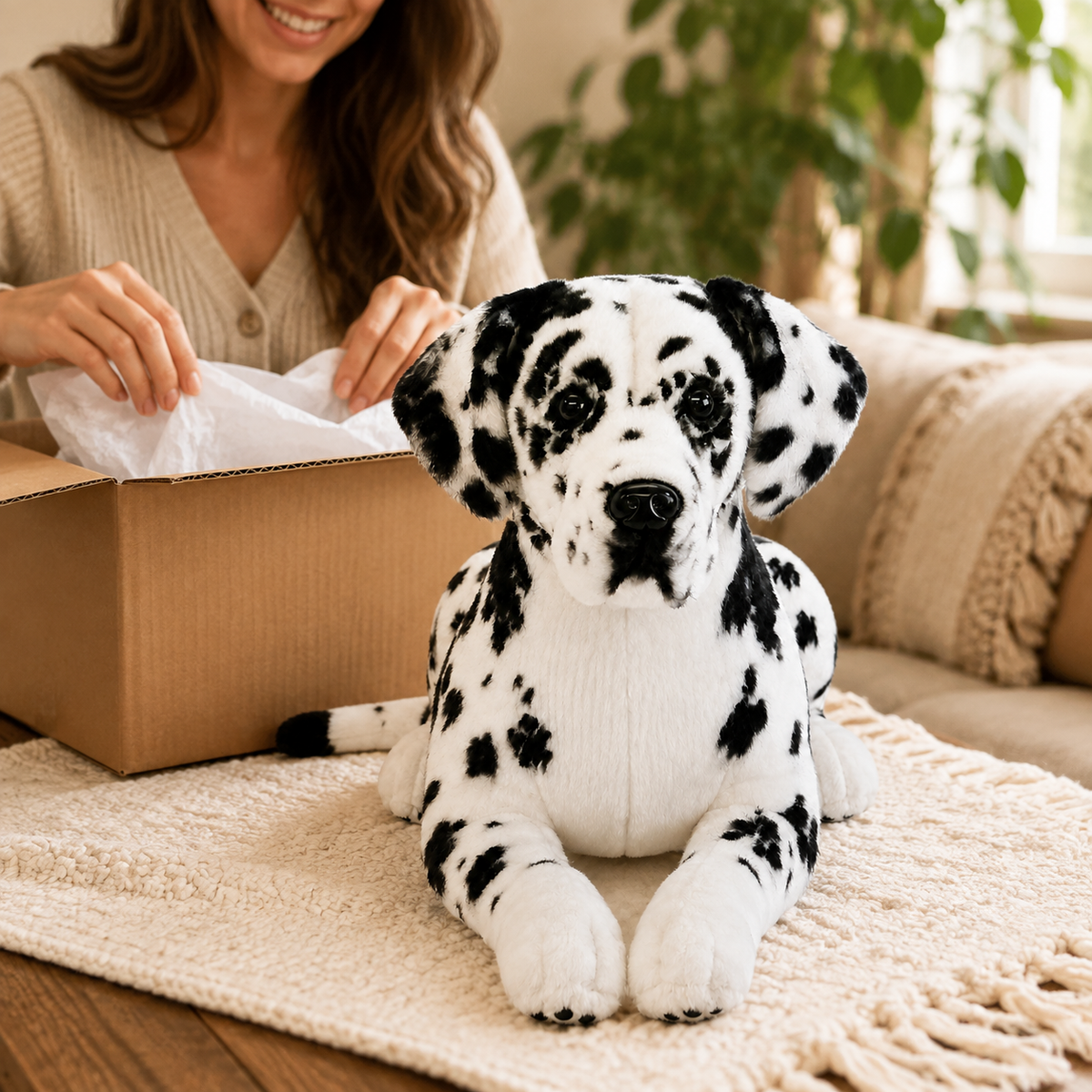 Ready-Made Great Dane Plush - gift scene