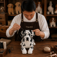 Ready-Made Great Dane Plush - crafting scene