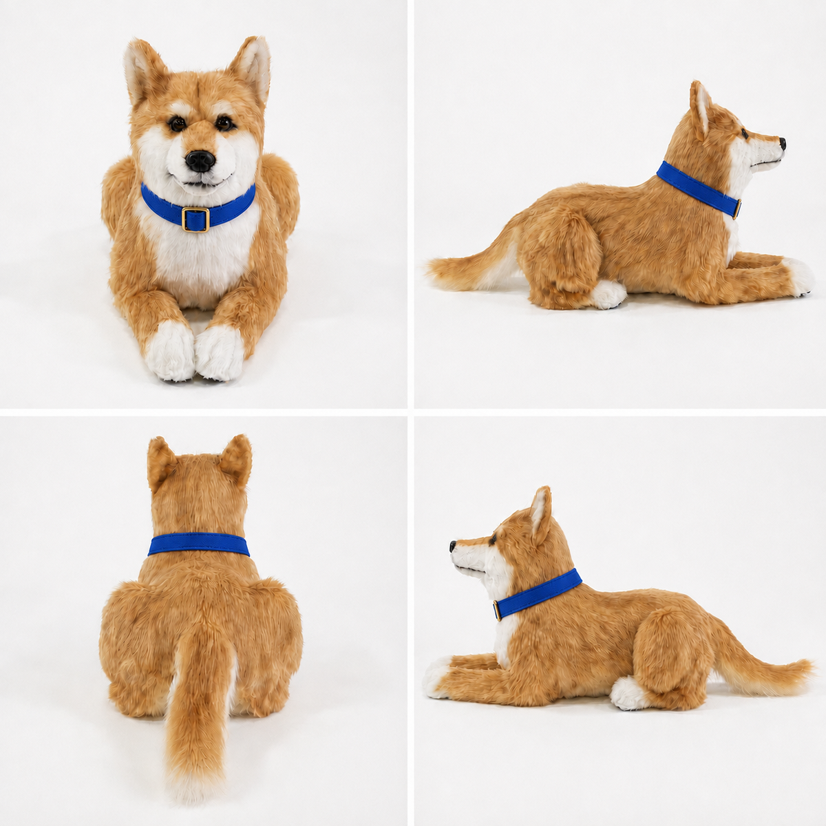 Ready-Made Shiba Inu Plush - blue collar views