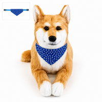 Ready-Made Shiba Inu Plush - blue bandana