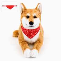 Ready-Made Shiba Inu Plush - red bandana