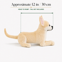 Ready-Made Chihuahua Plush - approximately 30 cm (12 inches), head to rump excluding tail