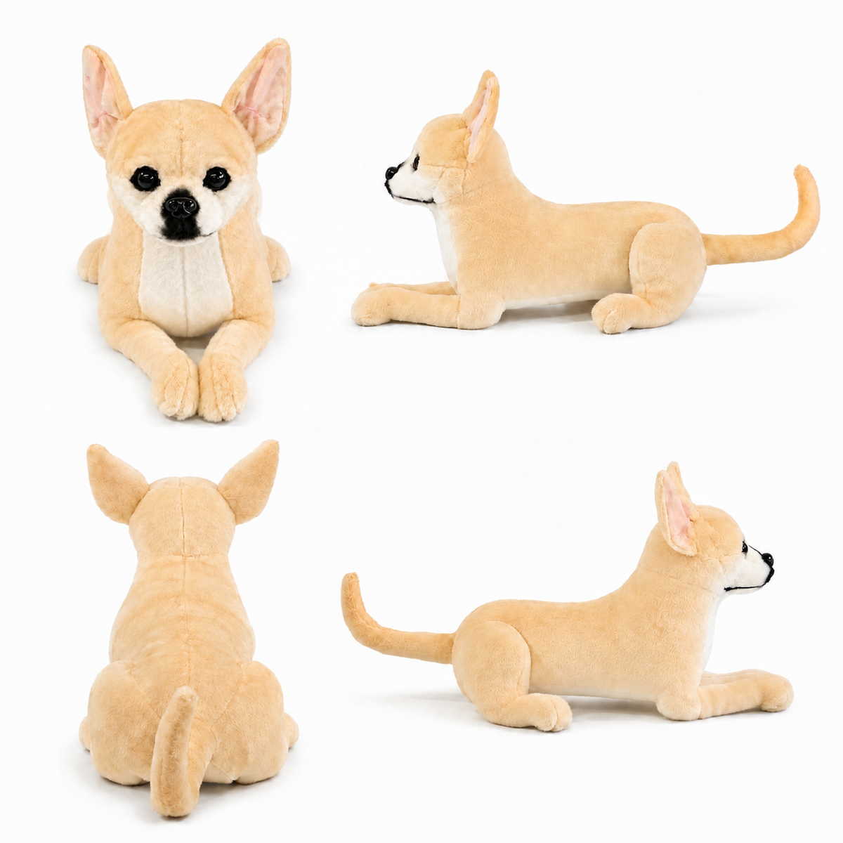 Ready-Made Chihuahua Plush - front, back and side views