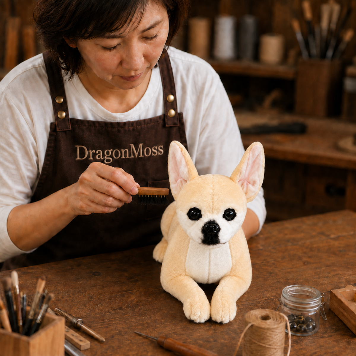 Ready-Made Chihuahua Plush - crafting scene