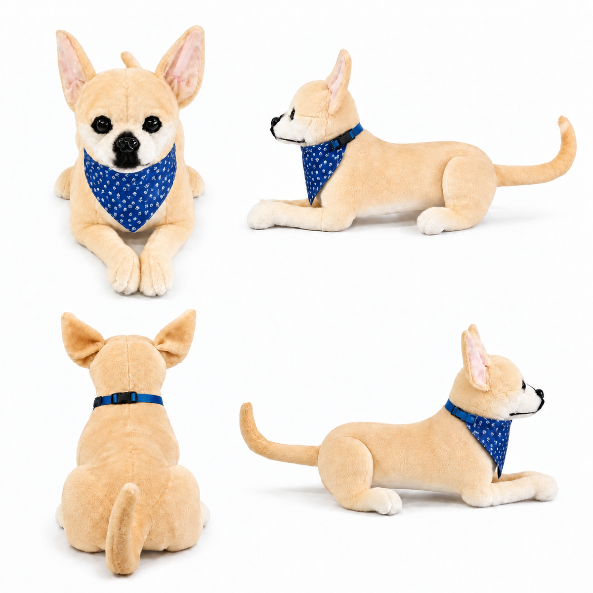 Ready-Made Chihuahua Plush - blue bandana
