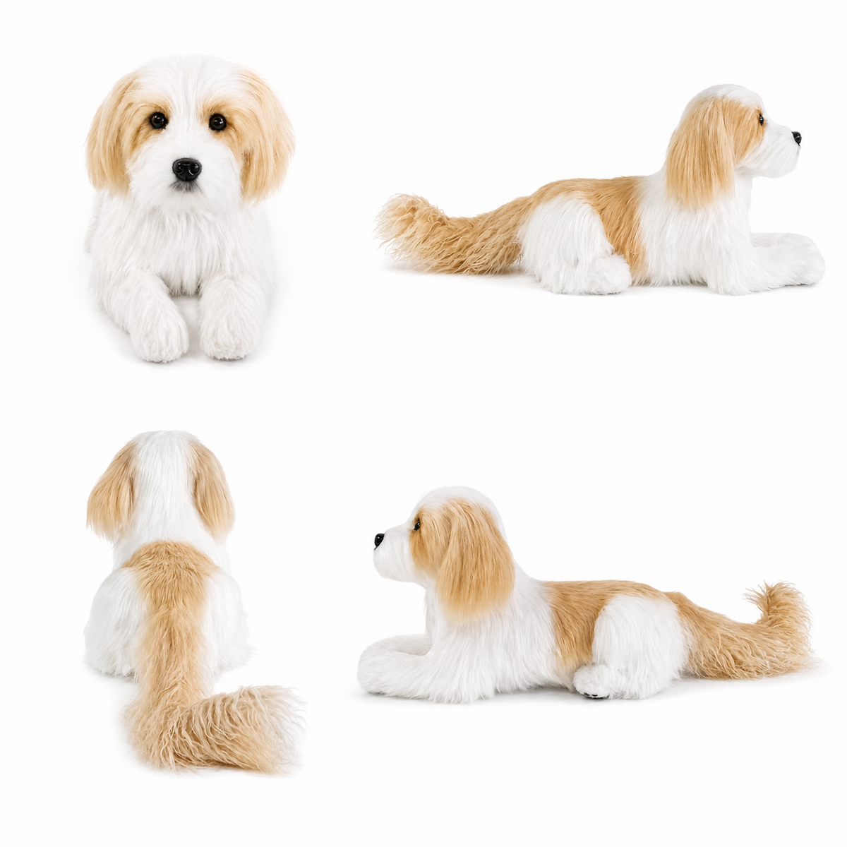 Ready-Made Shih Tzu Plush - front, back and side views