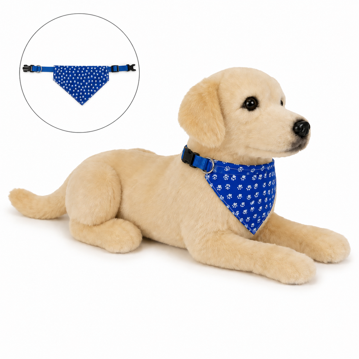 Ready-Made Labrador Retriever Plush - blue bandana