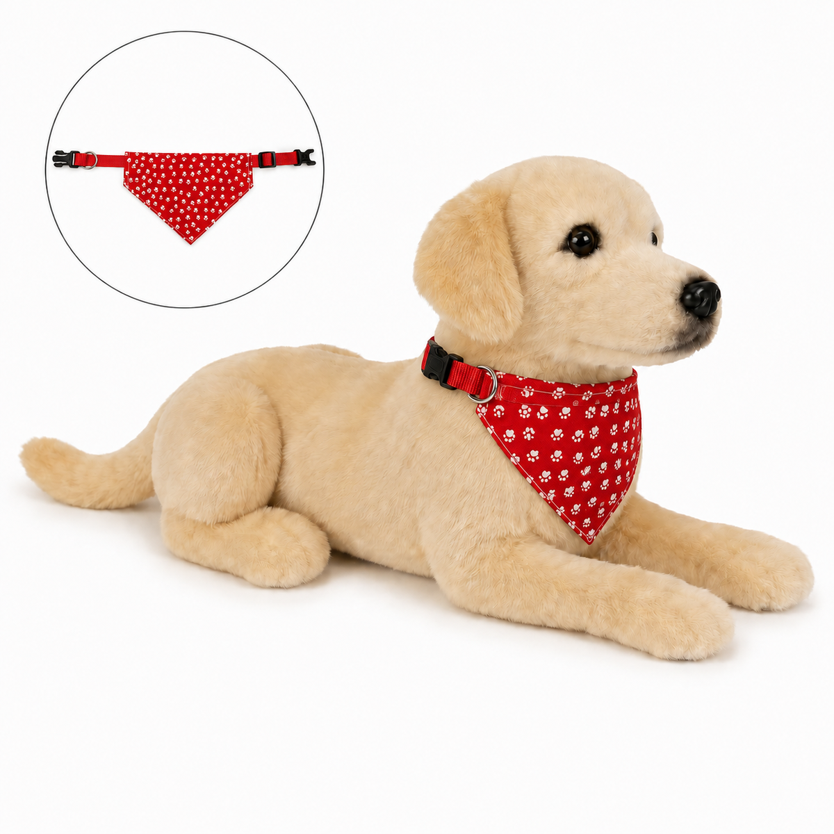 Ready-Made Labrador Retriever Plush - red bandana