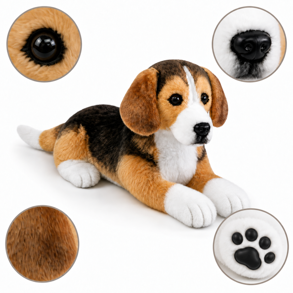 Ready-Made Beagle Plush - close-up details