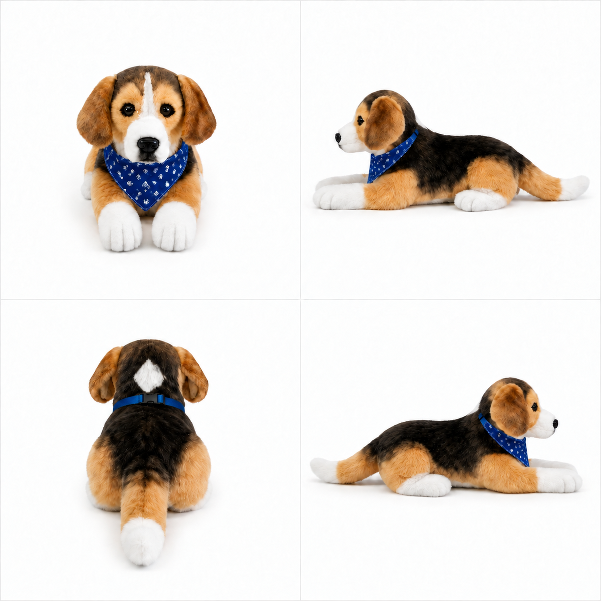 Ready-Made Beagle Plush - blue bandana