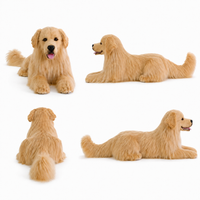 Ready-Made Golden Retriever Plush - front, back and side views