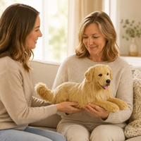 Ready-Made Golden Retriever Plush - gift scene