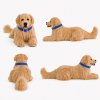 Ready-Made Golden Retriever Plush - blue collar views