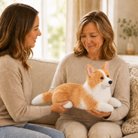 Ready-Made Corgi Plush - gift scene