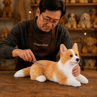 Ready-Made Corgi Plush - crafting scene