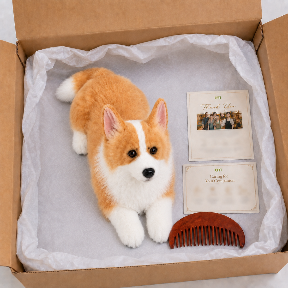 Ready-Made Corgi Plush - packaging presentation