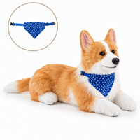 Ready-Made Corgi Plush - blue bandana