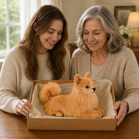 Ready-Made Pomeranian Plush - gift scene