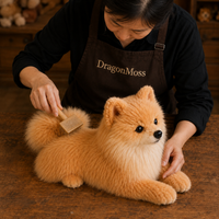 Ready-Made Pomeranian Plush - crafting scene