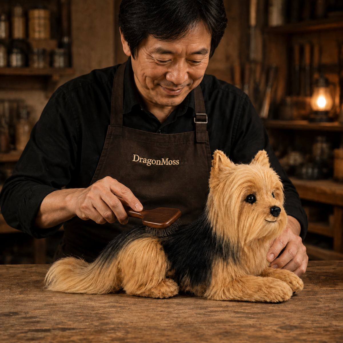 Ready-Made Yorkshire Terrier Plush - crafting scene