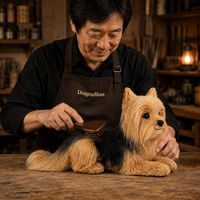 Ready-Made Yorkshire Terrier Plush - crafting scene