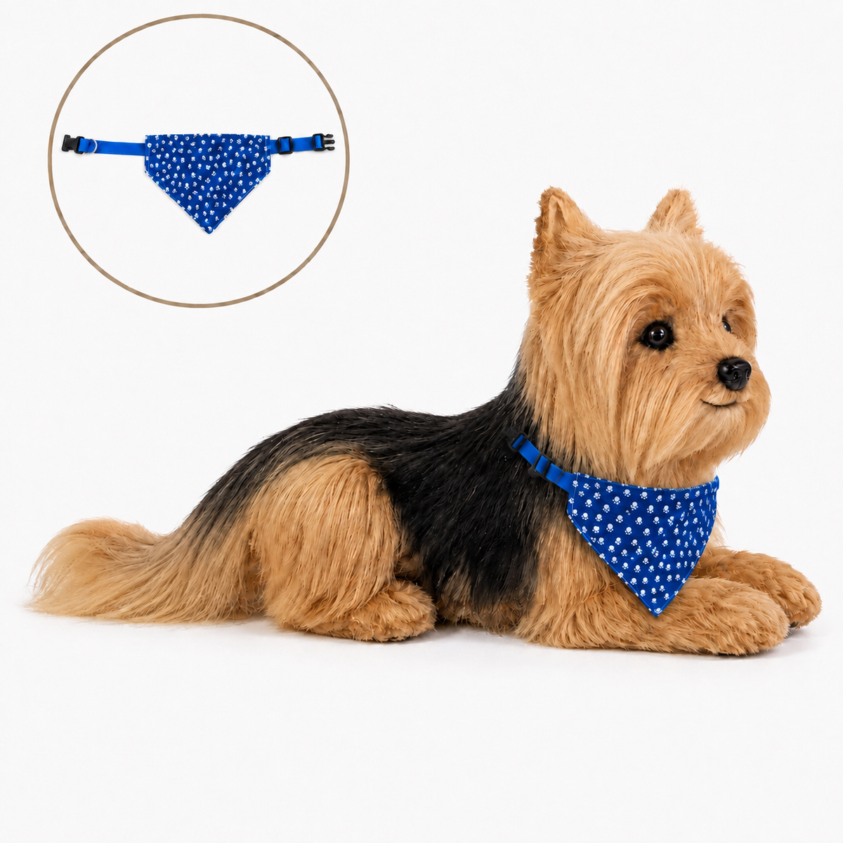 Ready-Made Yorkshire Terrier Plush - blue bandana