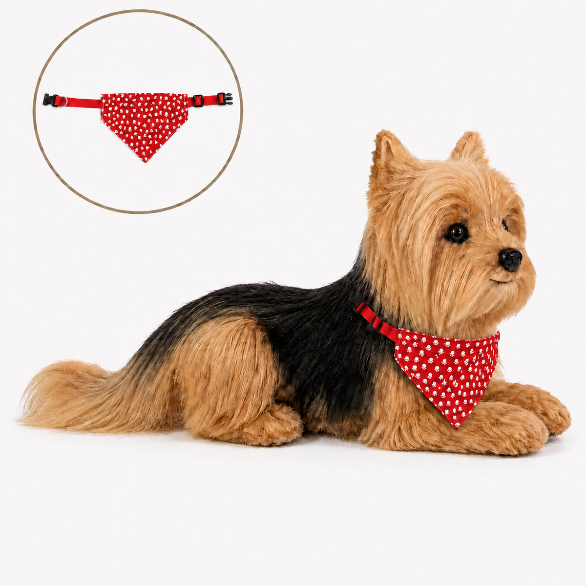 Ready-Made Yorkshire Terrier Plush - red bandana