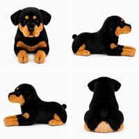 Ready-Made Rottweiler Plush - front, back and side views