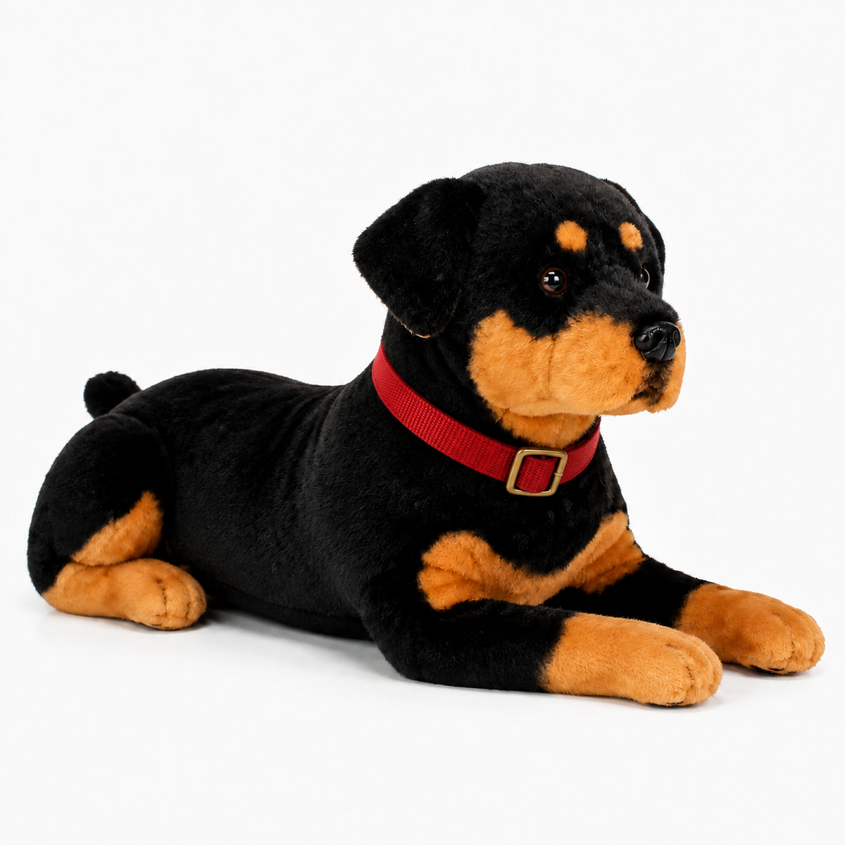 Ready-Made Rottweiler Plush - red collar views