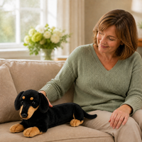 Ready-Made Short-Haired Dachshund Plush - held for companionship