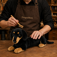 Ready-Made Short-Haired Dachshund Plush - crafting scene