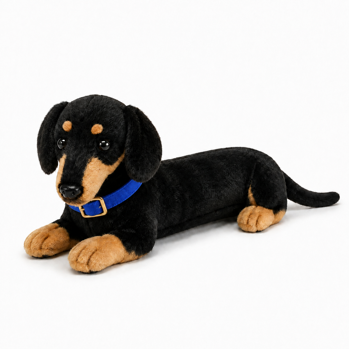 Ready-Made Short-Haired Dachshund Plush - blue collar views